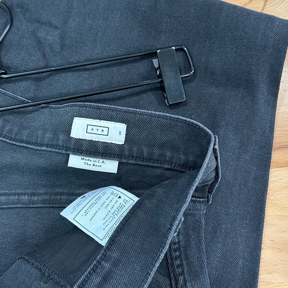 AYR The Beat Barrel Leg Jeans Uni Black Ankle Crop Denim Trouser Cut NEW 33 - Picture 7 of 10